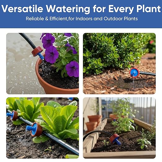 0.5 GPH Pressure Compensating Drippers: 50 Pack Drip Irrigation Spot Emitters Constant Flow Drip Emitters Heads Drip Irrigation Parts for Garden Irrigation System