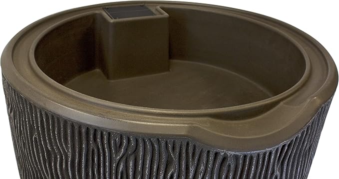 Good Ideas IMP-C90-SAN Impressions Tree Bark Rain Barrel, 90-Gallon, Sandstone