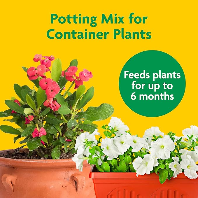 Miracle-Gro Potting Mix - for Potted Plants, Flowers Vegetables Shrubs Annuals and Perennials, Feeds Up to 6 Months - 25 qt. Bags, Pallet of 80