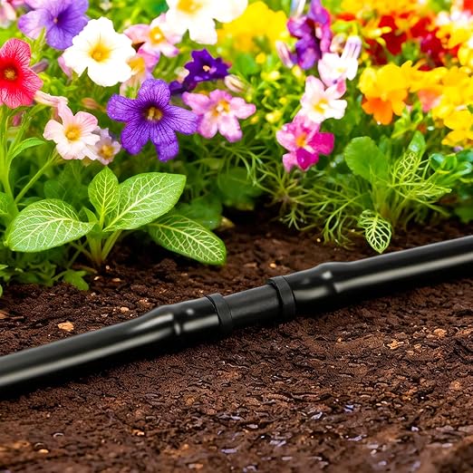 60 Pack Drip Irrigation 1/4" Barbed Coupling Fittings, Drip Line Barbed Coupler Connectors for 1/4 Inch Irrigation Tubing Micro Irrigation Connection Parts for Garden Sprinkler Systems
