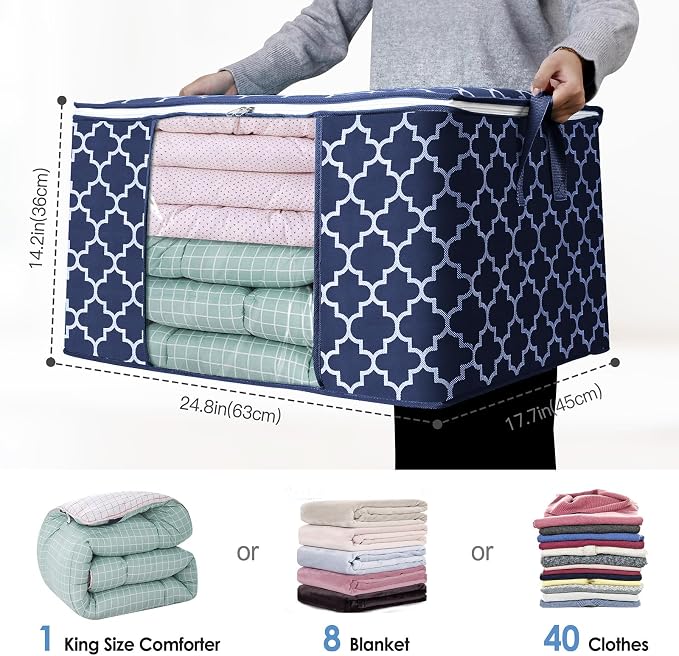 Storage Bags 100L 8 Pack Clothes Organization and Storage Containers