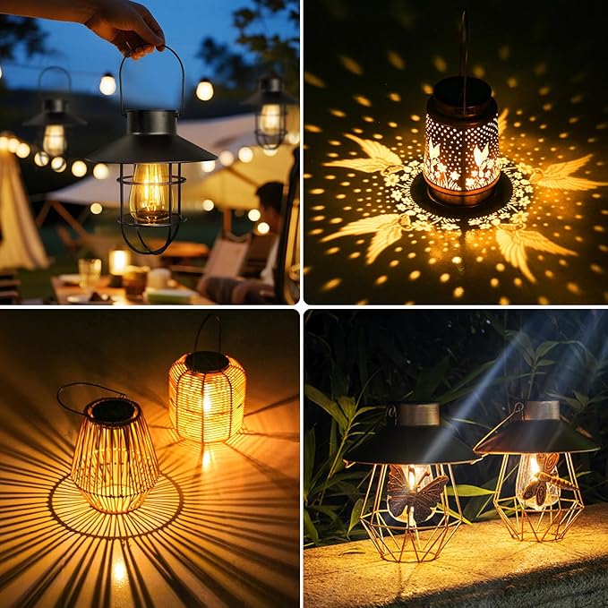 2 Pack Replacement Solar Light Tops,3.23in Solar Hanging Lantern Replacement Parts Outdoor Light Bulbs ,Small Waterproof Lantern for Outside Garden Patio Decor,DIY Gifts
