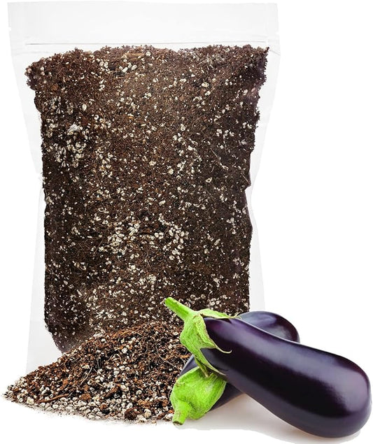 GARDENERA Premium Organic Potting Soil for Eggplants - (1 Quart Bag)