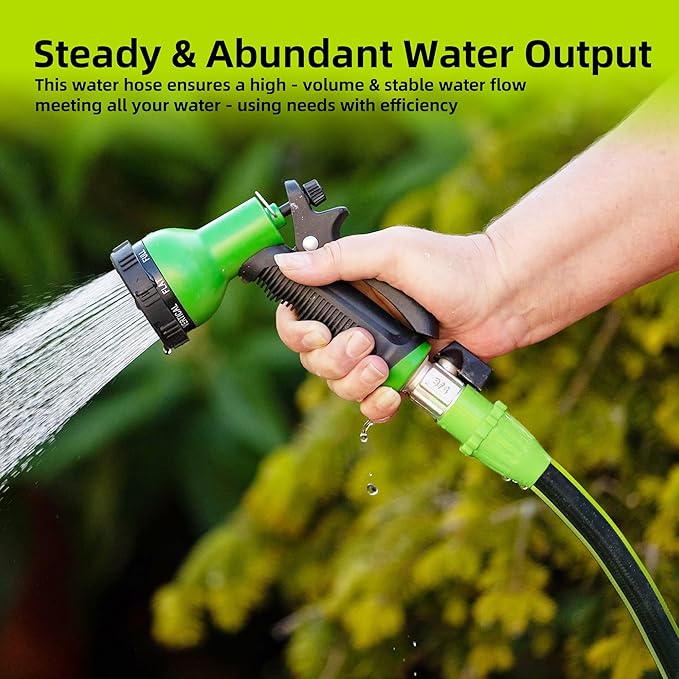 Worth Leader Short Garden Hose 3/4 in. x 10 ft. - Heavy Duty Lightweight PVC Water Hose - Flexible, No Kink, Leakproof, Male to Female Fittings - 200PSI Work & 500PSI Burst, for Lawn & Commercial Use