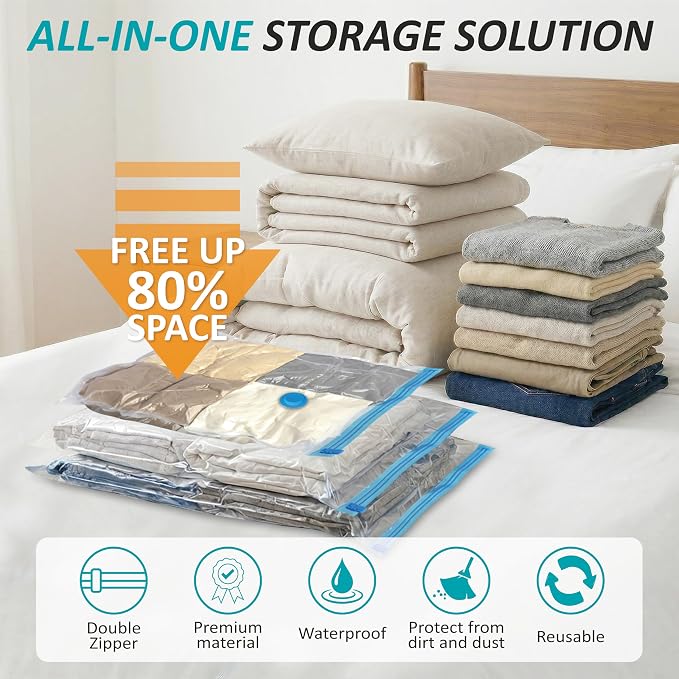 Vacuum Storage Bags with Hand Pump, Vacuum Seal Space Saver Bags,35 Combo