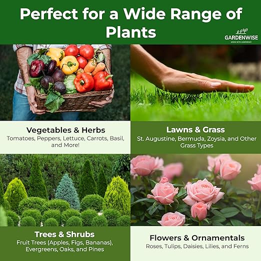 Gardenwise 13-13-13 Slow Release Granular Fertilizer – All Purpose Plant Food 13 13 13 for Outdoor Grass, Vegetables, Roses, Flowers, Shrubs, Trees. Lawns, Gardens, Potted Plants (20 quarts)