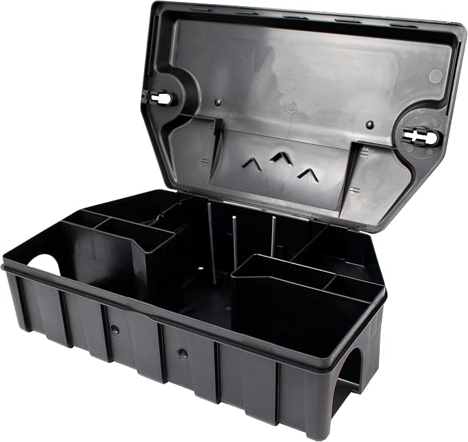 Victor Refillable Rodent Bait Station - XL Rodenticide Bait Station - Also Holds Rat Traps - Indoor and Outdoor Use - M901RB - Poison and Kill Rats
