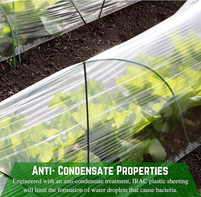 Farm Plastic Supply - Clear IRAC Greenhouse Plastic Sheeting - 6 Mil - (24' x 40') - 4 Year UV Resistant Infrared Anti-Condensate Green House Covering Thermal Greenhouse Plastic 6 mil
