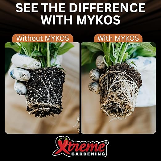 Xtreme Gardening Mykos 1 lb – Mycorrhizal Fungi Root Stimulator for Plants – Organic Root Booster for Stronger Roots, Bigger Growth & Higher Yields – Mycorrhizae for Vegetables, Flowers & Trees