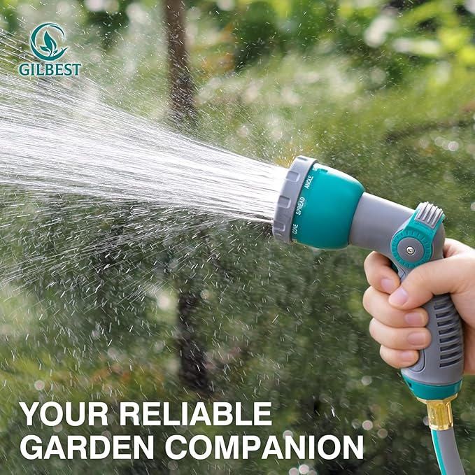 Hose Nozzle, Thumb Control Garden Hose Nozzle, 10 Adjustable Pattern Water Hose Sprayer Nozzle, Ergonomic Spray Nozzle for Gardening, Garden Tool for Watering, Ground Cleaning, Car Washing