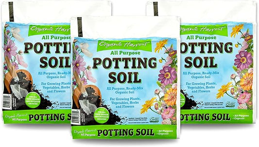 Generic Organic Potting Soil Mix - All Purpose Ready-to-Use Garden Soil for Indoor-Outdoor Plants, Vegetables, Herbs & Flowers - Enriched with Nutrients, Eco-Friendly (12 qt. (3 Pack)), Brown