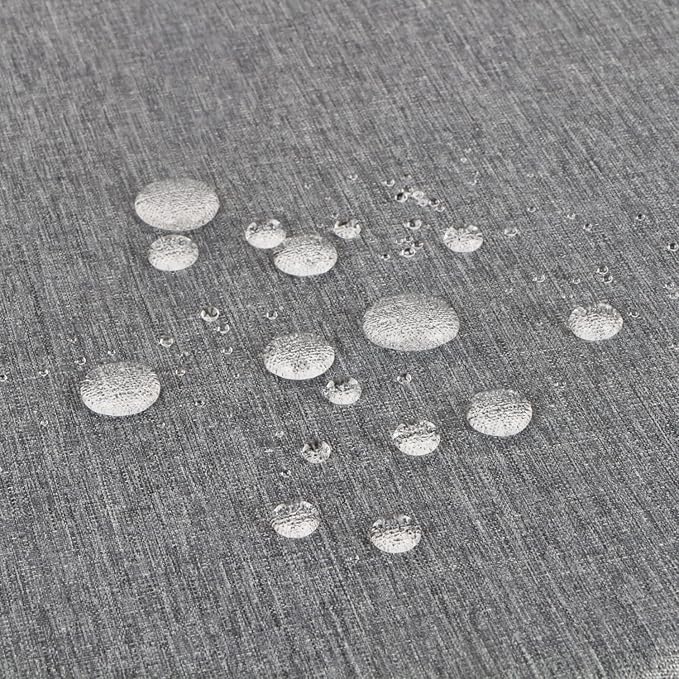 Outdoor Tablecloth Wrinkle-Free Stain Resistant Waterproof Polyester Fabric Table Cover with Zipper Umbrella Hole for Picnic/Party/Dinner/Patio Garden(70inch Round,Zippered,Grey)