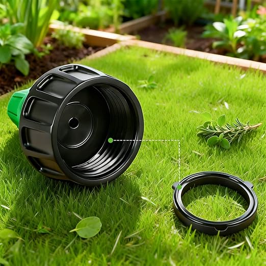 RedChili 8 Pcs 3/4" Garden Hose Adapter to 1/4" Drip Irrigation Tubing Fittings, 3/4 Inch FHT to 1/4 Inch Drip Tube Barbed Locked Nut Connectors Female Faucet to 1/4" Water Line Adapters(Green)