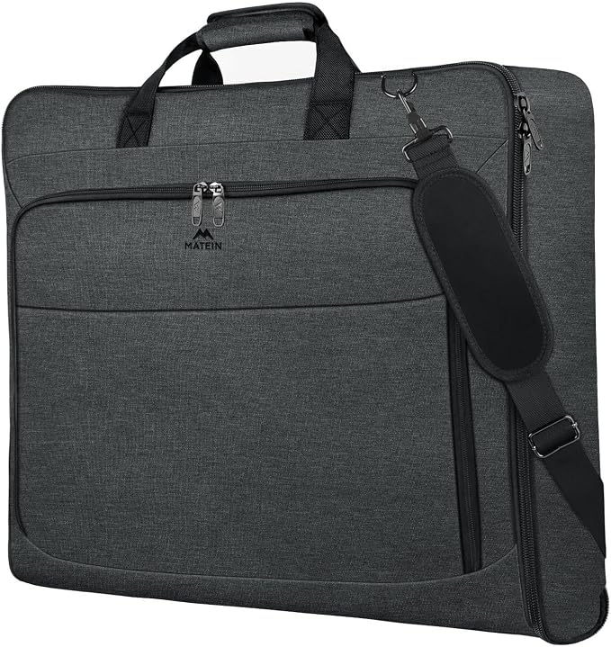 MATEIN Garment Bags for Hanging Clothes, Large Travel Suit Bag with Strap