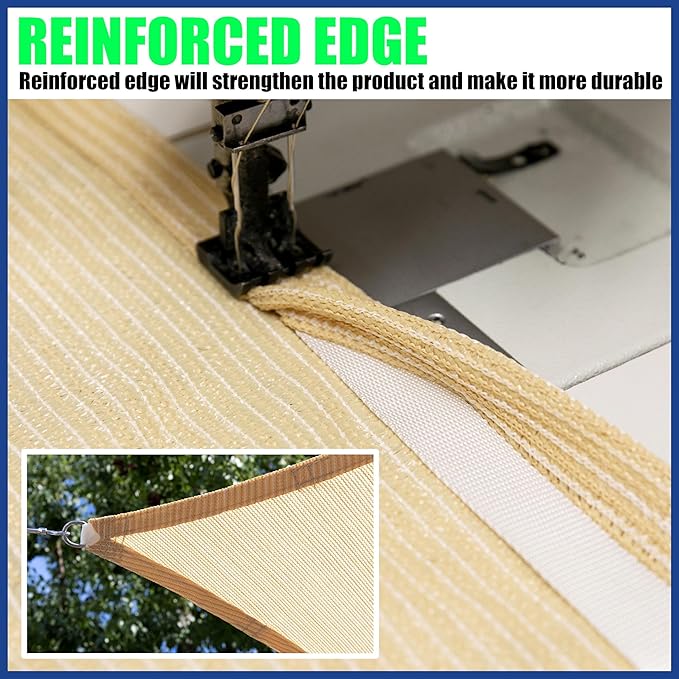 ShadeMart 19' x 20' x 27.6' Red Sun Shade Sail UPF50 Right Triangle smTAPT08 Canopy Fabric Cloth Screen, Water Air Permeable & UV Resistant, Heavy Duty (We Customize Size)