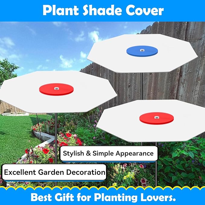 3 Pack Plants Shade Cover for Outdoor Plants, 65% Sunblock Shade Cloth Outdoor, Garden Shade Disk Umbrella, Sun Shade for Plants, Prefect for Your Garden, Potted Plant, Live Plant Outdoor(P0409)
