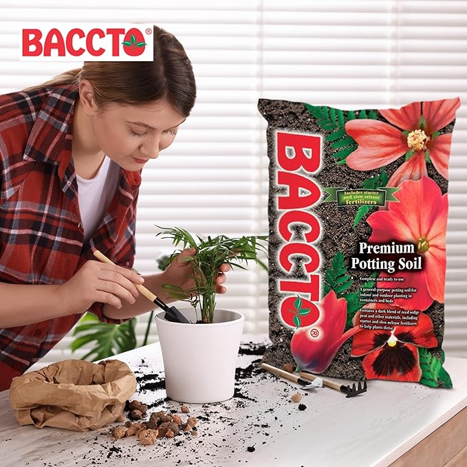 Michigan Peat All Purpose Premium Potting Soil with Perlite for Indoor Outdoor Pots, Planters, Raised Bed, and Container Gardening, 50 Pounds (6 Pack)