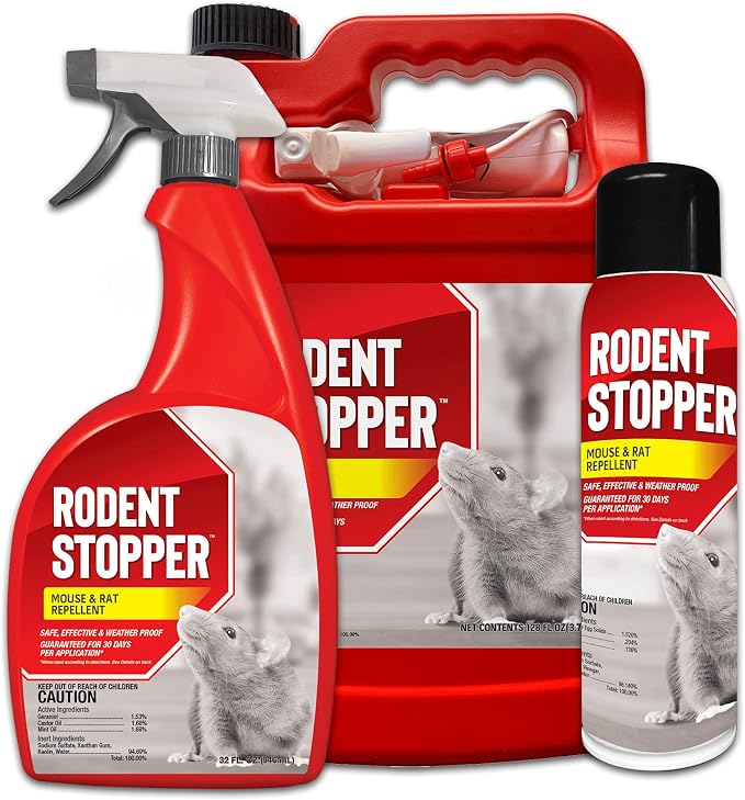 Rodent Stopper, Granular Animal Stopper Repellent, All Natural, Effective All Year Round, Safe for People and Pets, No Harsh Chemicals, Ready to Use, Rodent Repellent - 5 lb Shaker Jug