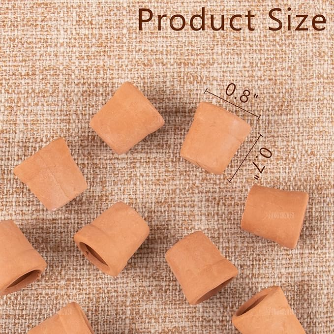 AUEAR, 10 Pack Fairy Garden Mini Clay Pots Small Flower Pot Terra Cotta for Indoor Outdoor Crafts 0.8"x0.7"