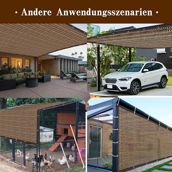 80% Shade Cloth, Durable Mesh Tarp with Grommets, Garden Sunblock Shade Cloth Shading Antifreezing for Plants Cover, Greenhouse, Barns Kennel, Patio, Tomatoes