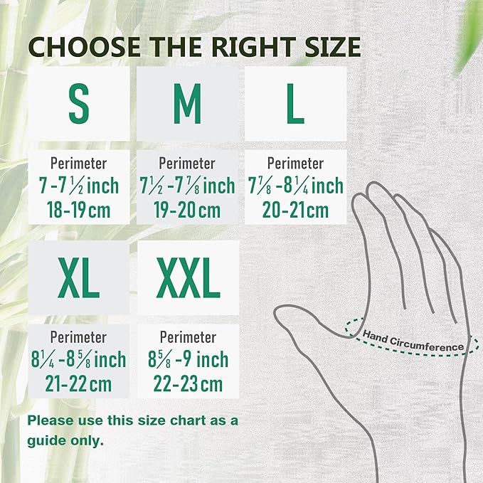 COOLJOB 2 Pairs Gardening Gloves for Women and Men, Bamboo Working Gloves Touchscreen, Grippy Nitrile Rubber Coated Work Gloves, Green/Black, X-Large Size (2 Pairs XL)
