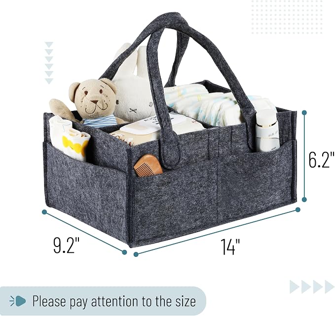 Mr. Pen- Baby Diaper Caddy Organizer, Charcoal Gray