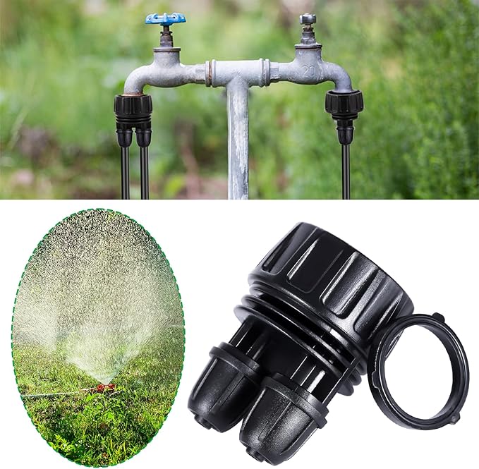 3/4'' to1/4'' Irrigation Hose Adapter, Drip Line to Faucet 3/4"Faucet Adapter to1/4" Irrigation tubing Drip Irrigation Hose Adapters, Garden Hose to 1/4 Tubing Adapter for Irrigation System