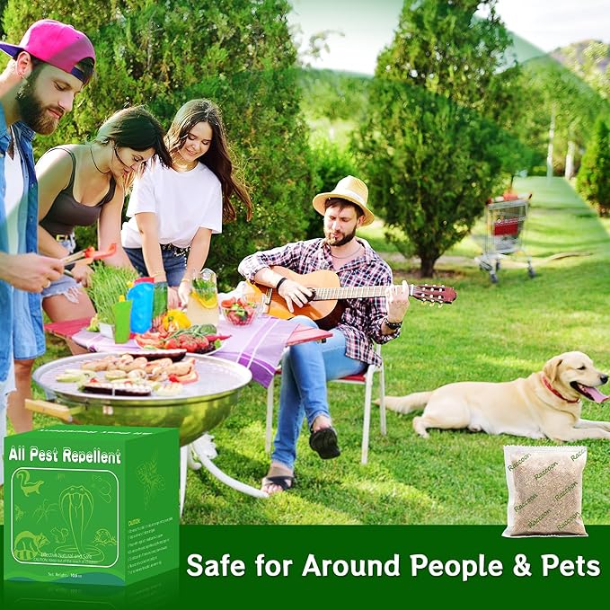 12 Pack Skunk Repellent Outdoor - Natural Raccoon Repellent Balls for Yards, Gardens, Keep Raccoon Away with Humane & Odorless, Raccoons Deterrent Long-Lasting Granules Safe for Pets & Kids