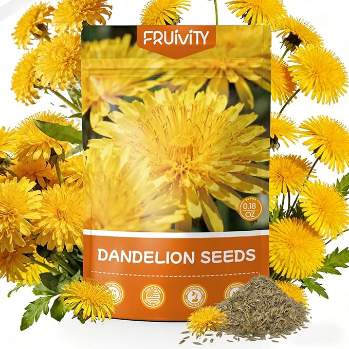 Dandelion Seeds (0.18oz - 5000+ Seeds) - Heirloom Taraxacum officinale - Non-GMO Edible Herb for Planting - Medicinal Roots, Leaves & Flowers - Pollinator-Friendly Perennial for Garden