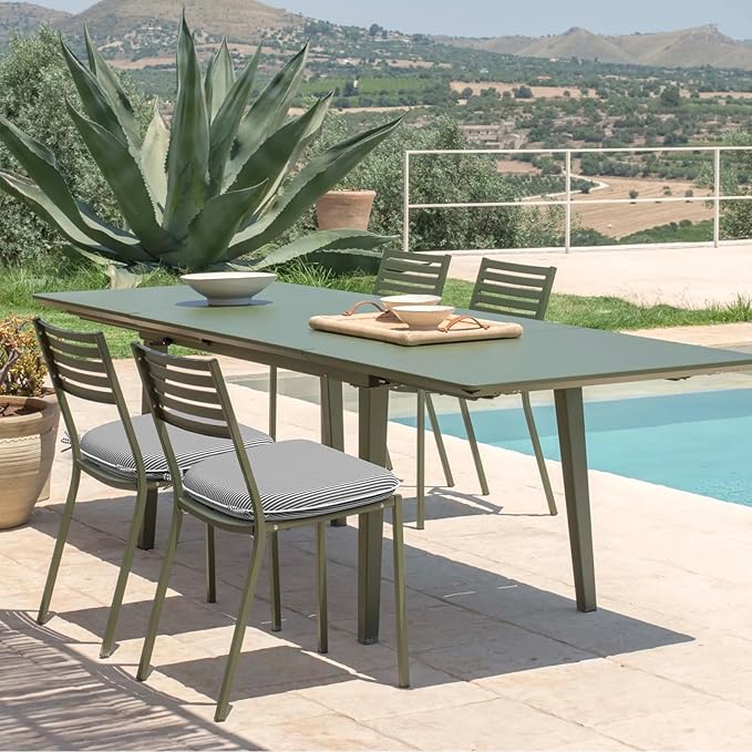 DYTXIII Set of 4 Outdoor Chair Cushions with Ties,Water Repellent Patio Chair Pads 17"x 16" for Outdoor Furniture,Round Corner Seat Cushions for Garden Yard Kitchen Stripe Gray