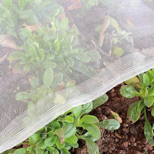 Garden Insect Netting Pest Barrier: 4'x20' Bug Netting for Garden Protection Mosquito Net Fine Mesh Cicada Tree Net Greenhouse Row Cover for Crops Plants Vegetables Flowers Fruits Silver