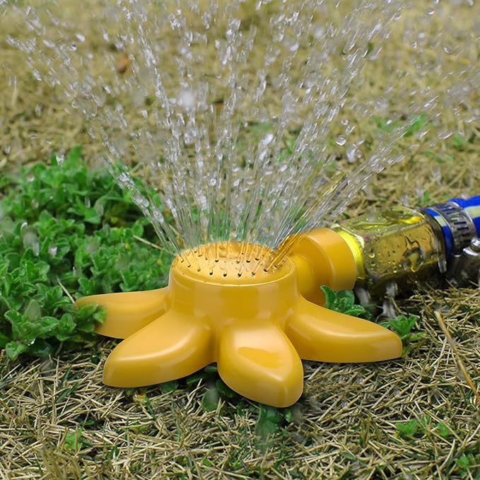 Honoson 3 Pieces Spot Garden Sprinkler Flower Design for Small Yard 360 Degree Metal Plant Watering Sprinkler Head for Kids Outdoor Playing