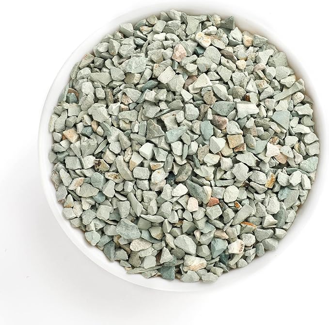 Boniosz 5lb Succulents and Cactus Green Zeolite, Décor & Additive Rocks, Natural Decorative Gravel for Bonsai, Fairy Gardening, DIY Projects, Vases Fillers, Terrarium