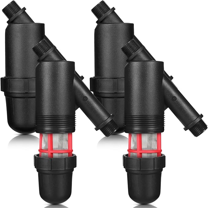 Glooglitter 1 Pcs Drip Irrigation Inline Y Filter with Mesh Screen, 3/4" x 3/4" Male Thread Connections Hydroponics Y Filter for Garden Greenhouse Agricultural Drip Sprinkler Irrigation