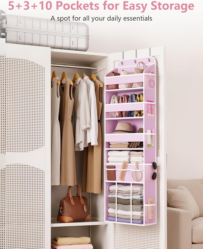 OneDream 5-Tier Over the Door Organizer, Baby Clothes Organizer for Nursery