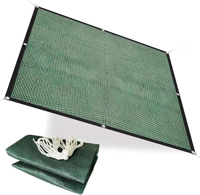 Alion Home HDPE 50% Sun Block Garden Netting Mesh (6'x6'6'', Green)
