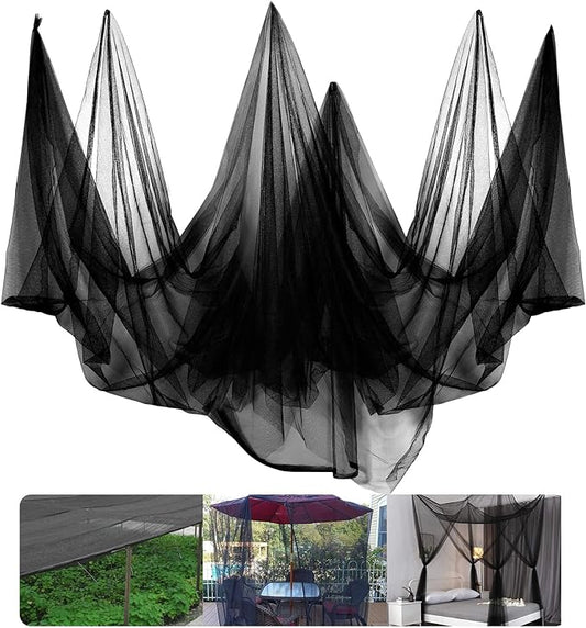 20 x 10 Ft Mosquito Netting for Garden Patio, Breathable Mesh Net for Bird and Insect Protection, Plant Cover for Vegetables, Fruits and Flowers, 3x6m Black