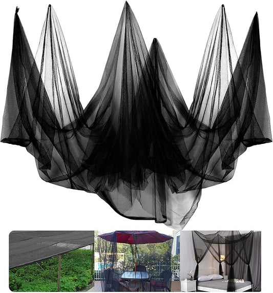 39 x 10 Ft Mosquito Netting for Garden Patio, Breathable Mesh Net for Bird and Insect Protection, Plant Cover for Vegetables, Fruits and Flowers, 3x12m Black