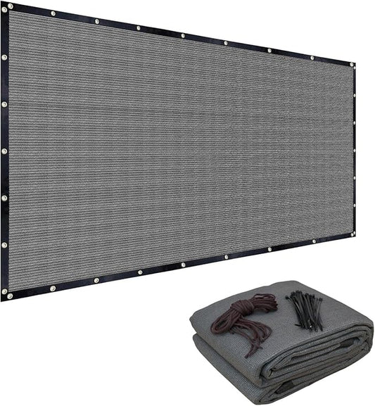 FAIR WIND 90% Sun Shade Cloth with Improved Grommets 12' x 16' Outdoor Sun Screen Fabric Cover for Patio Garden Pergola Canopy - Grey