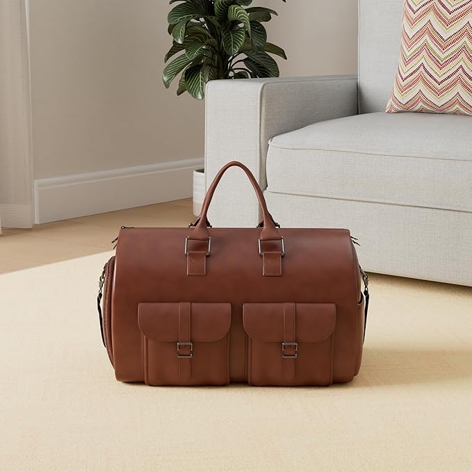seyfocnia Convertible Travel Garment Bag,Carry on Garment Duffel Bag for Men Women - 2 in 1 Hanging Suitcase Suit Business Travel Bag