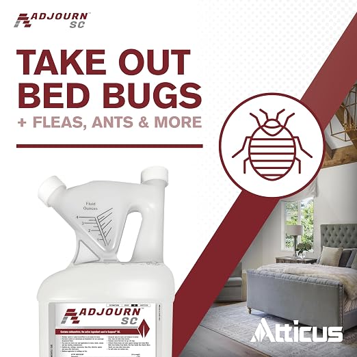 Atticus Adjourn SC Indoor/Outoor Insecticide (16oz) - Deltamethrin 4.75% | Control Ants, Bed Bugs, Fleas, Ticks, Spiders, Scorpions, and Many More Pests, Measuring Made Easy with Tip 'N Measure Bottle