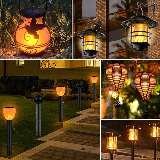 Flickering Flame Solar Replacement Tops: 2.83 in Replacement Light Parts for 2.36 in, 2.42 in, 2.5 in, 2.76 in, 2.83 in Lantern Port- Waterproof Lid Cap with for Old Lantern Torch Light Firebowl Jars