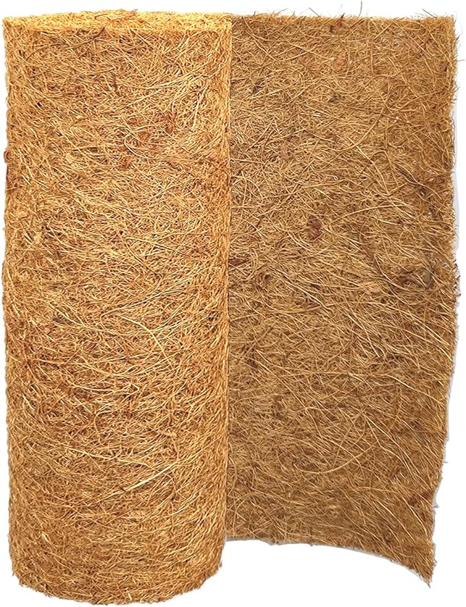SUNYAY 12x40 inch Natural Coco Liner Roll Coconut Coir Liner Sheets Coco Mat for Planter Window Box Flower Basket Garden Decoration Animal Pet Pad