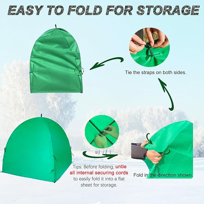 40″*40″*31″ Winter Plant Warm Covers - Raised Bed Cover, Garden Row Accelerator, Warm Tent Freeze Protection Humidity Domes for Germination, Seedling Propagation Protecting Plants from Animals 2 PCS