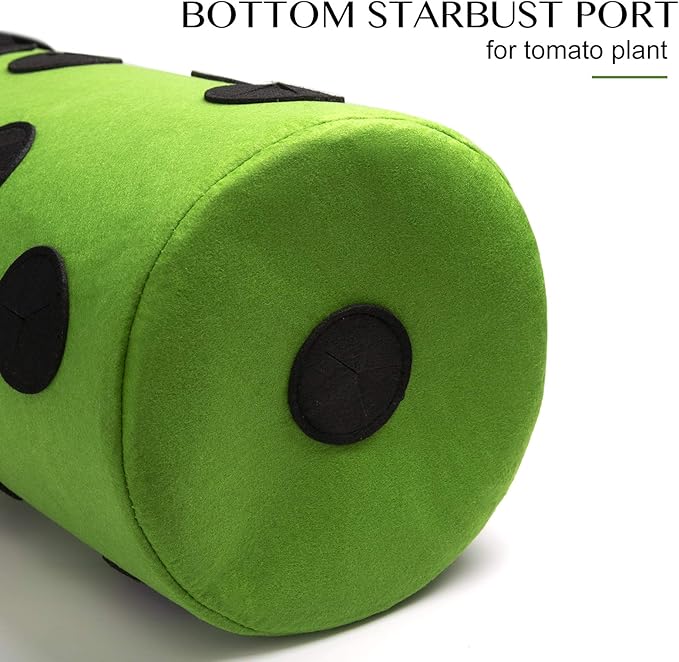 Homyhoo 2 Pack Black and Green Upside Down Tomato & Herb Planter, Hanging Durable Aeration Fabric Strawberry Planter Bags