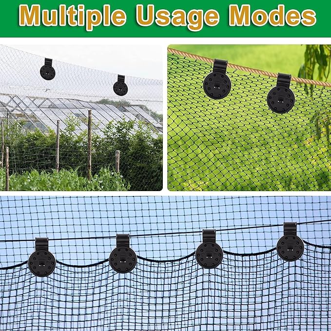 50 Pack Shade Cloth Clips, Sun Shade Net Clip, Fabric Clips, Round Plastic Heavy Duty Lock Grip for Anti Bird Netting, Gardening & Windproof Awning Clamp