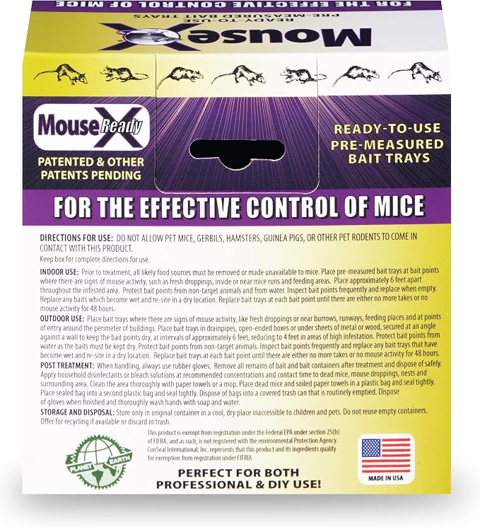 MouseX Ready-to-Use Pre-Measured 3 oz. Bait Trays, 2-Pack: EcoClear Products 620107