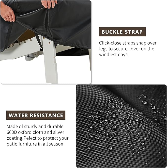Outdoor Swivel Chair Covers Waterproof 2 Pack,Outdoor Chair Covers Patio Furniture Cover for Deck Patio Swivel Chair Heavy Duty, 28 W x 32 D x 36 H inches,Black