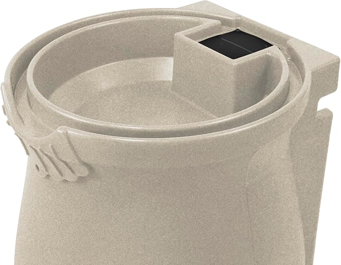 Good Ideas RWUrn50-SAN Rain Wizard Rain Barrel Urn, 50 Gallon, Sandstone