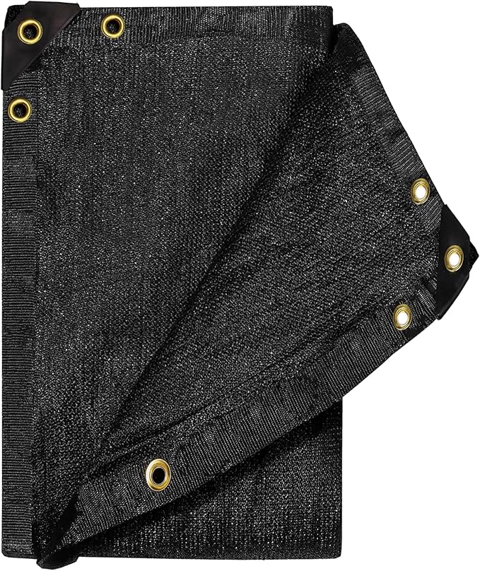 E.share 90%-95% Black Sun Shade Cloth 3FT x 10FT, Heavy Duty Outdoor Shade Netting with Reinforced Grommets, UV Resistant Breathable Fabric for Patio Garden Greenhouse Pergola Chicken Coop & Kennel